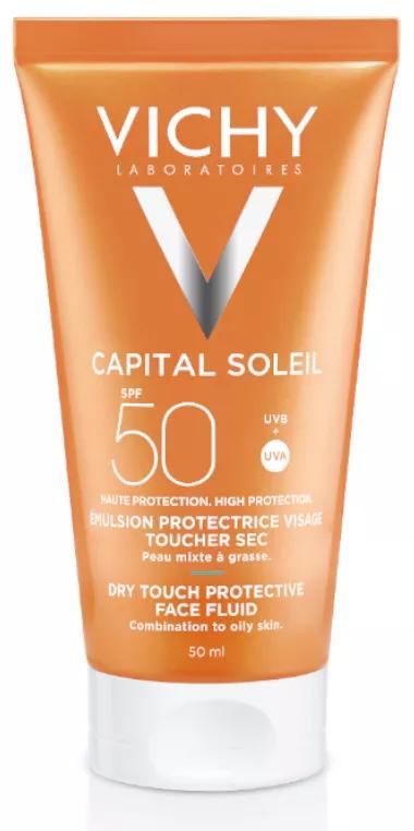 Vichy Capital Soleil emulsão Facial Acabado Seco SPF50+ 50ml