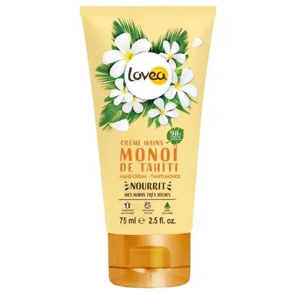 Lovea - Crème Mains - Monoï De Tahiti - Peaux Très Sèches 75ml