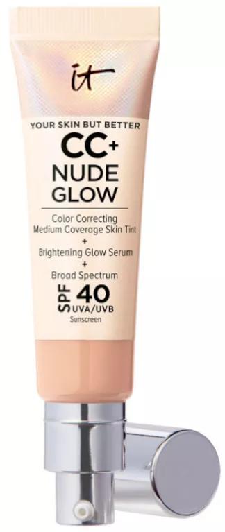 It Cosmetics CC+ Nude Glow Lightweight Foundation + Glow Serum SPF40 Tan