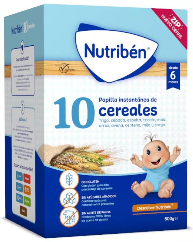 Nutribén Papilla Instantánea 10 Cereales 600 gr
