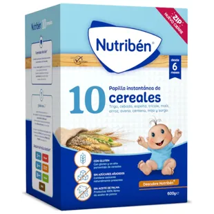 Nutribén Papilla Instantánea 10 Cereales 600 gr