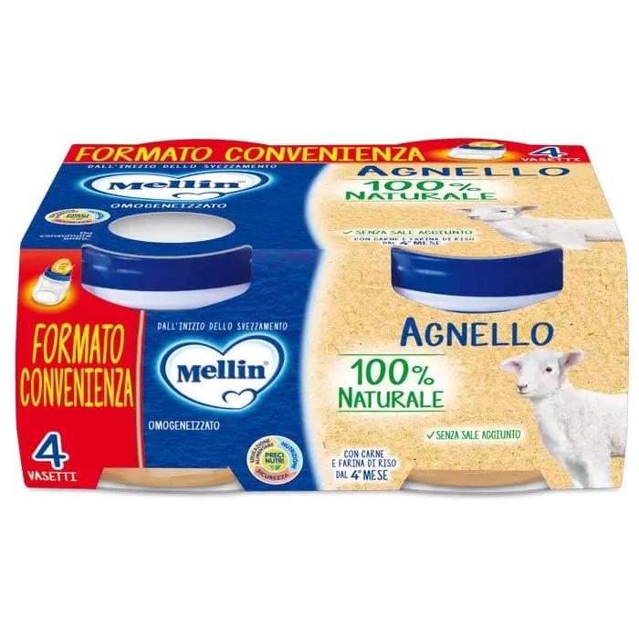 Mellin Omogeneizzato Agnello 4Mesi+ Vasetto 4x80g