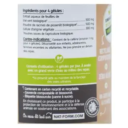 Nat & Form Écoresponsable Thé Vert Pissenlit Bio 120 gélules