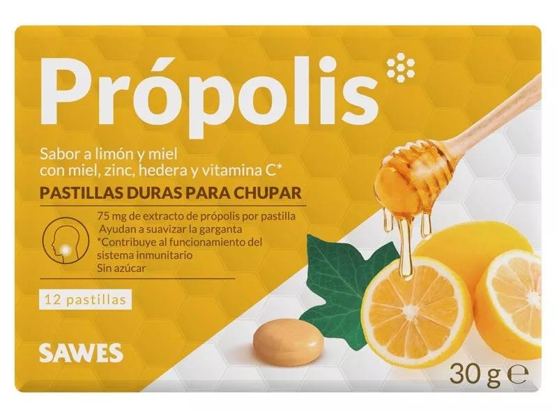Sawes Propolis Mel, Zinc, Hedera, Vit C sabor Limão 30gr