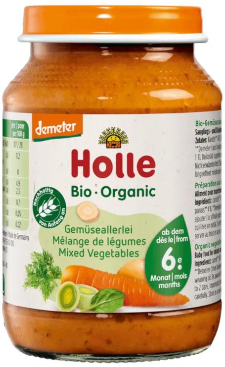 Aliments pour bébé Holle Bio-Organic aux légumes variés +6 mois 190 g