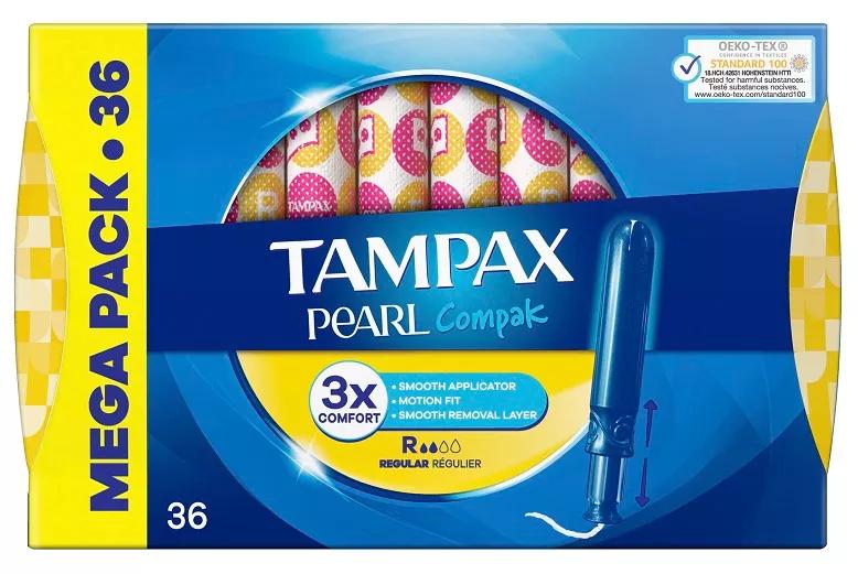 Tampax Tampones Compak Pearl Regular 36 uds