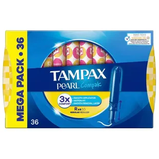 Tampax Pearl Compak Regular Tampons 36 pcs