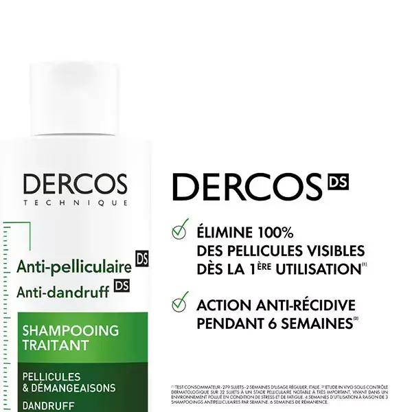 Vichy Dercos Shampoing Anti-Pelliculaire DS Cheveux Normaux à Gras 200ml