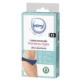 INTIMY CARE CULOTTE MENSTRUELLE PREMIERES REGLES Taille XS 1 unité