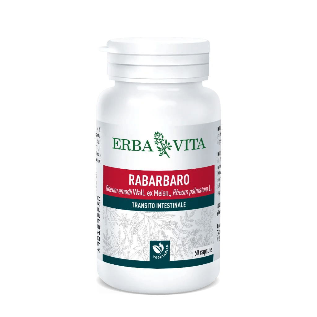 Erba Vita Rabarbaro Integratore Transito Intestinale 60 Capsule