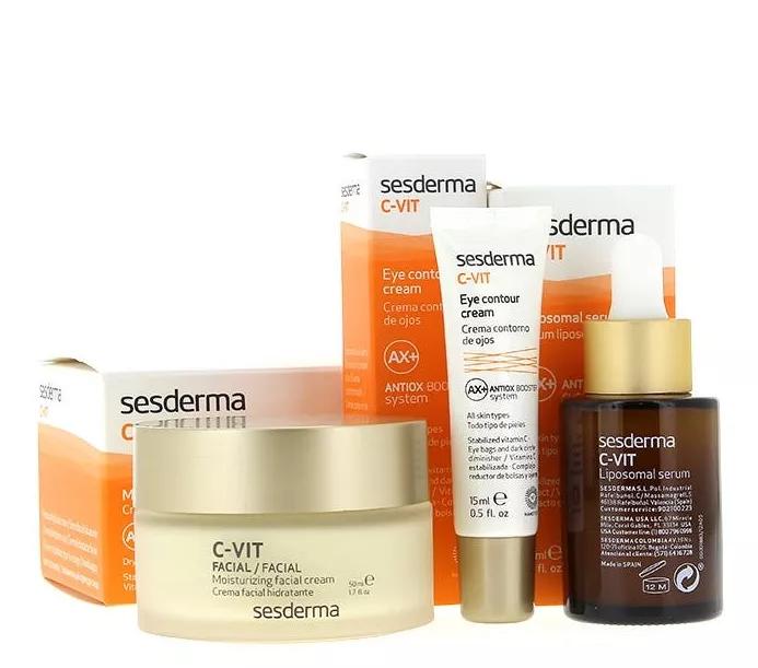 Sesderma C-Vit Trattamento Antietà Completo Crema+Contorno+Siero