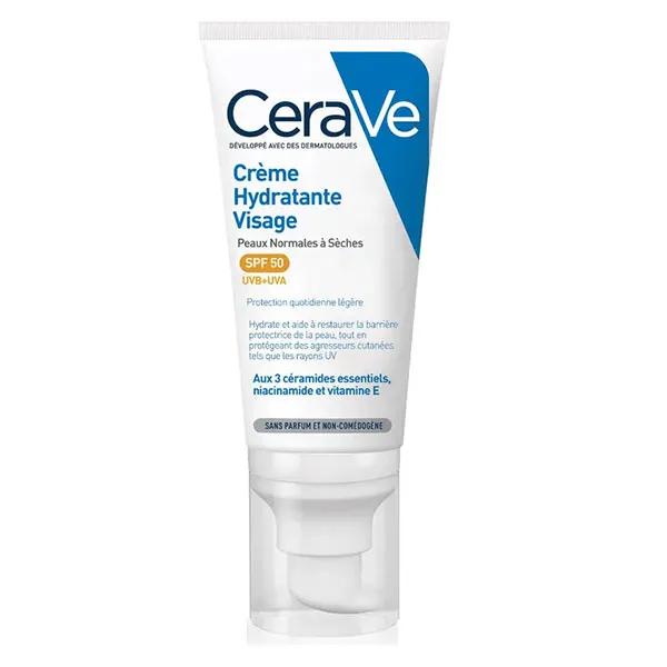 CeraVe Crema Idratante Viso SPF 50 Pelli Normali e Secche 52 ml