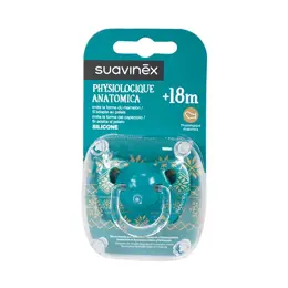 Suavinex Sucette Silicone Physiologique Hiver Vert et Doré +18m