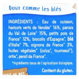 Babybio Repas Soir Bol Haricots Verts Panais Blé +12m Bio 2 x 200g