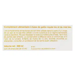 Nat & Form Ampoules Gelée Royale Bio 20 unités