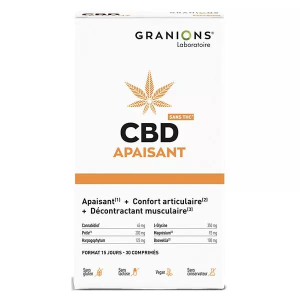 Granions CBD Calmante - Cannabidiol + Harpagofito - Sin THC - 30 Comprimidos