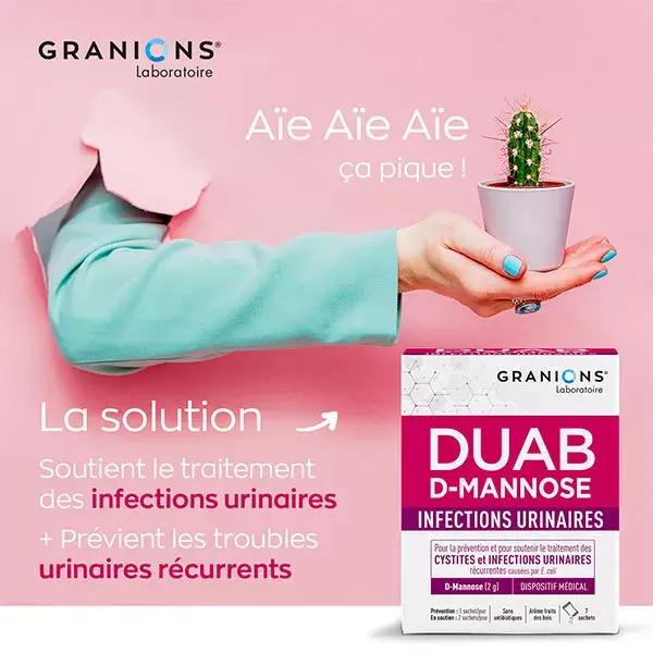 Granions Duab DMannose Urinary Infections Cystitis 7 sachets French
