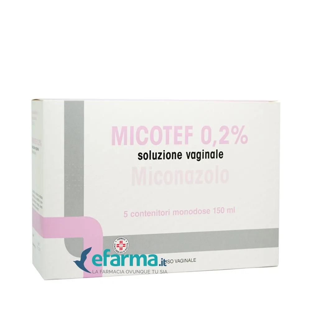 Micotef Soluzione Vaginale 0.2% Miconazolo 5 Flaconi 150 ml