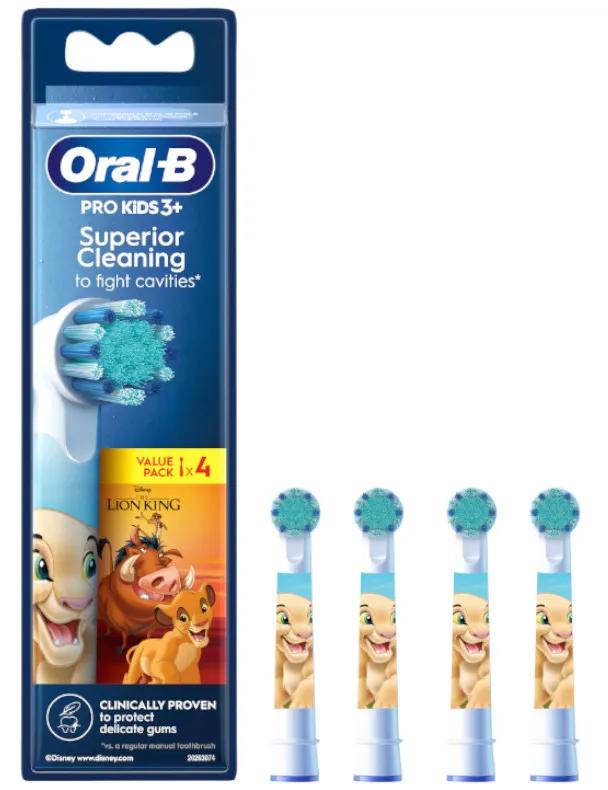 Oral-B Pro Kids Elektrische Zahnbürste, Nachfüllungen Der König der Löwen, 4 Einheiten