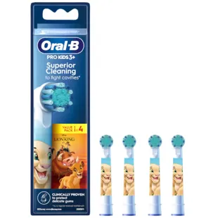 Oral-B Pro Kids Elektrische Zahnbürste, Nachfüllungen Der König der Löwen, 4 Einheiten