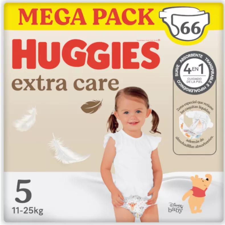 Huggies Extra Care Pañal Disney Talla 5 (11-25 kg) 66 uds