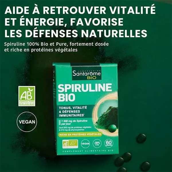 Santarome Bio Spiruline Bio 60 comprimés