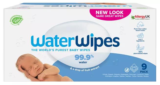 Baby Wipes Waterwipes 9x60Uds