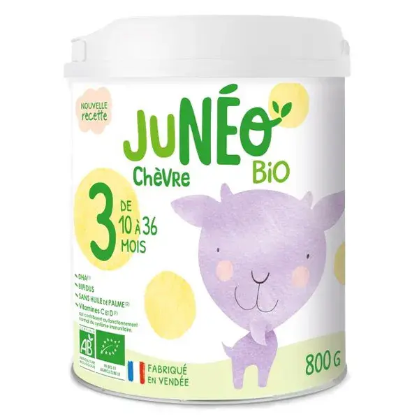 Junéo Chèvre 3 Lait De Chèvre Croissance Bio 10-36 Mois 800g