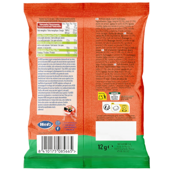 Hero Llama Puffs Snack in de vorm van een Lama Pizza Smaak 12 gr