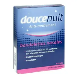 Douce Nuit Anti-Ronflement Bandelettes Nasales Grande 20 bandelettes