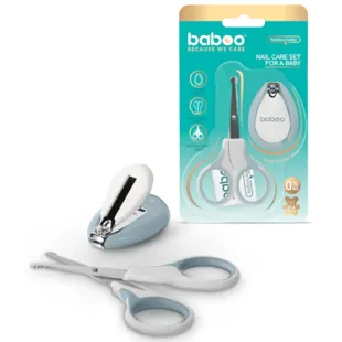 Baboo Manicure Set Scissors and Nail Clippers Blue Haze +0m