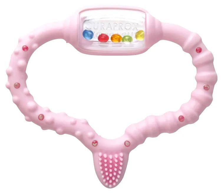 Anneau de dentition Curaprox pour bébé, rose, 1 pièce