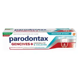 Parodontax Dentifrice Gencives + Sensibilité & Haleine Fraîcheur Intense 75ml