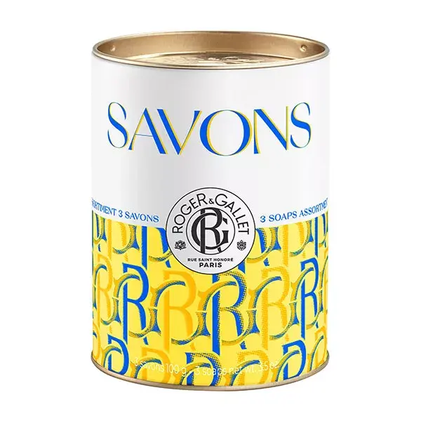 Roger & Gallet Coffret 3 Savons Bienfaisants Bois d'Orange Cédrat et Bois de Santal 100g