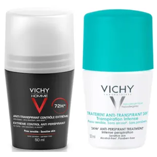 Vichy Homme Desodorizante Roll-on 50 ml + Desodorizante Antitranspirante Roll-on 48H 50 ml