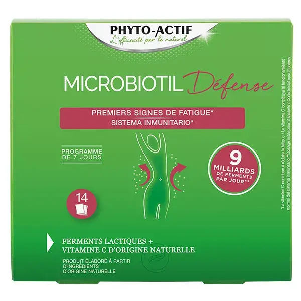 Phyto-Actif Probiotiques Microbiotil Défense 14 sachets