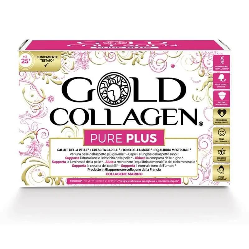 Gold Collagen Pure Plus Integratore di Collagene per Pelle Capelli e Unghie 10 Flaconcini da 50ml