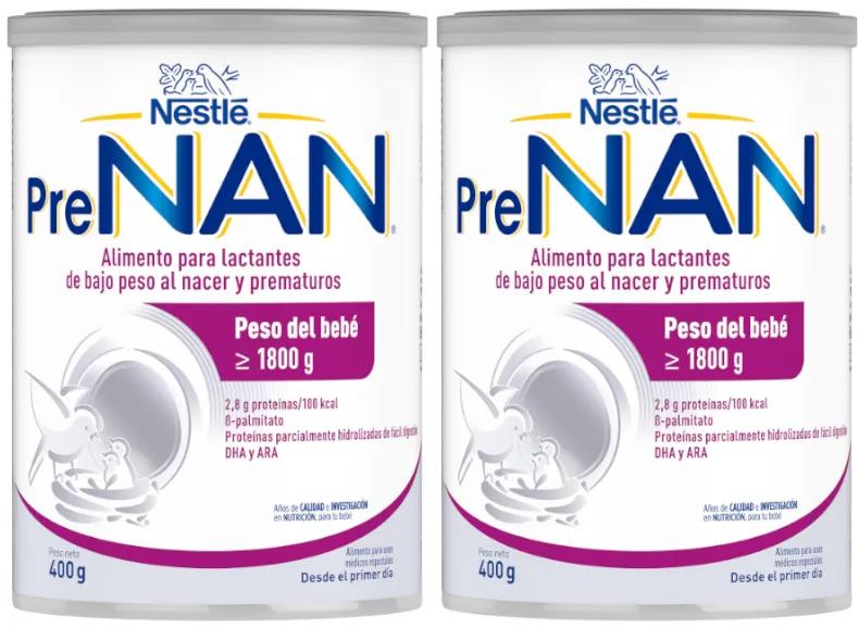 Nestlé PreNAN mit geringem Gewicht oder Frühgeborenen 2x400 gr