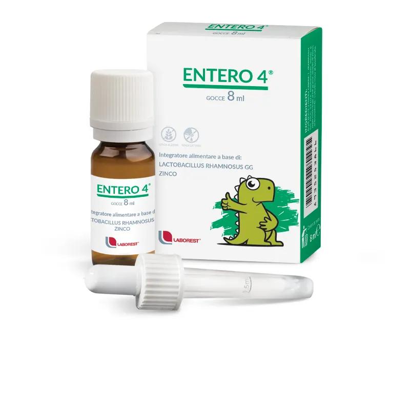 Entero 4 Gocce Integratore di Probiotici 8 ml + Siringa Dosatrice