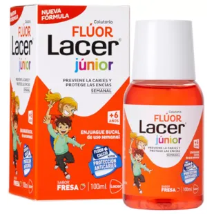 Lacer Weekly Fluoride Mouthwash Strawberry Flavor 100 ml