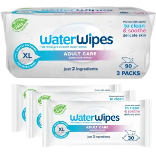 WaterWipes Lingettes humides adultes 3x30 unités
