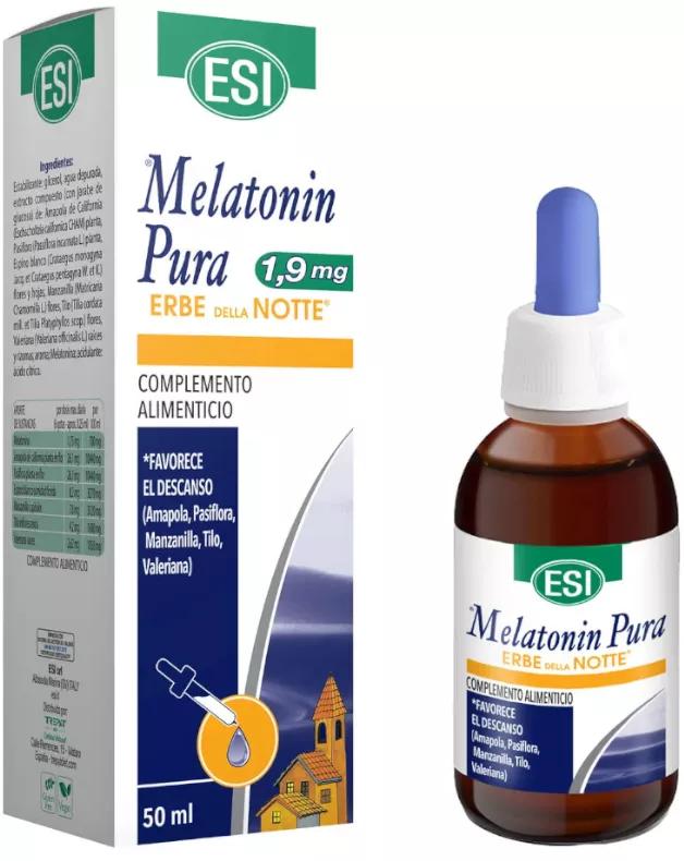 ESI Pure Melatonine 1,9 mg Nachtkruiden Druppels 50 ml