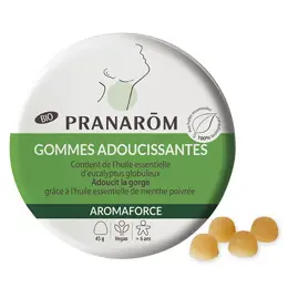 Pranarom Aromaforce Gommes Adoucissantes Gorge Eucalyptus Bio 45g