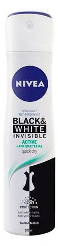 Nivea Spray Déodorant Actif Invisible Noir et Blanc 200 ml