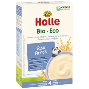 Holle Bio-Eco Papilla Copos de Arroz +4m Sin Gluten 250 gr