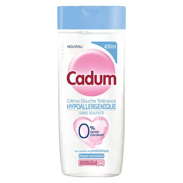 Cadum Crème Douche Tolérance Hypoallergénique Sans Sulfate Probiotique 400ml