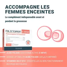 Densmore FOLIC'EXPERT La nouvelle génération d'Acide Folique 5-MTHF - 3 mois