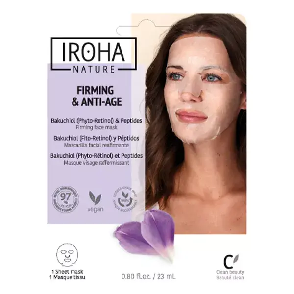 Iroha Nature Masque Visage Tissu Raffermissant & Anti-Âge