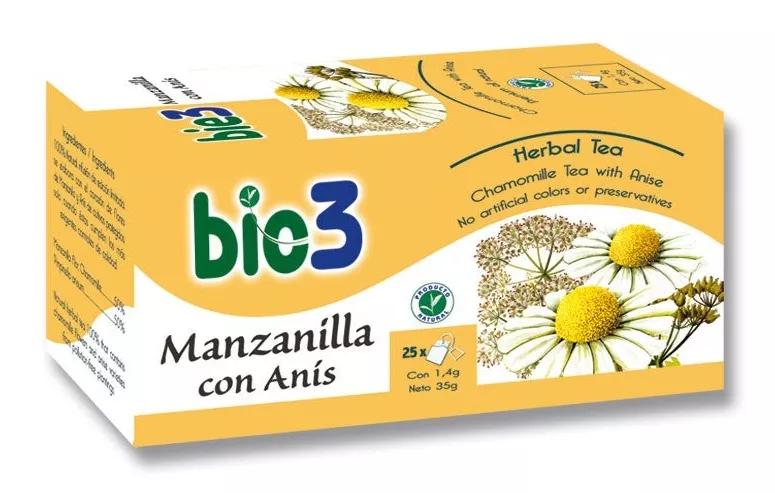 Bio3 Manzanilla con Anis 25 Bolsitas