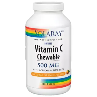 Solaray Vitamin C 500 mg 100 Orangen-Kautabletten